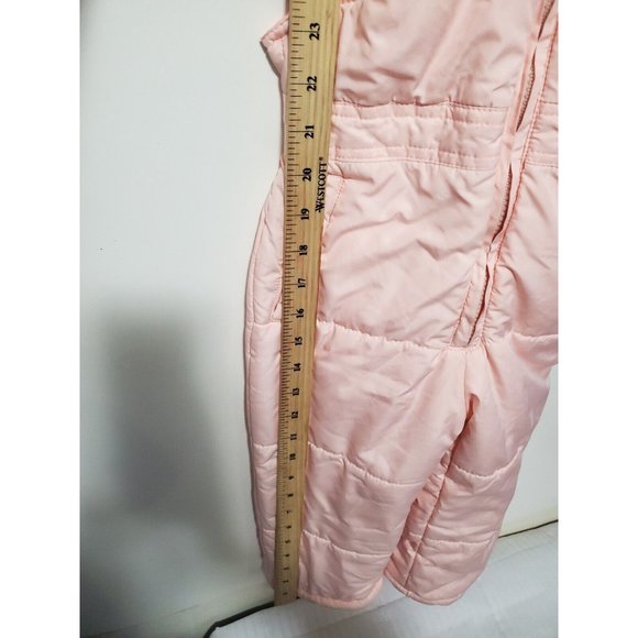 Jessica Simpson Snow Pant Play Bib -  Coral Pink 2T Adjustable - Picture 5 of 16